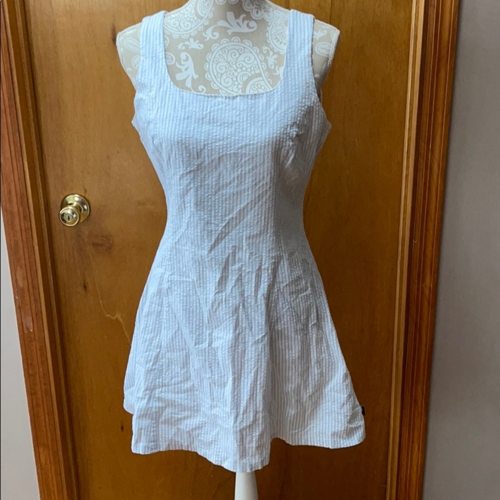Tommy Hilfiger White Sleeveless Fit-and-Flare Dress